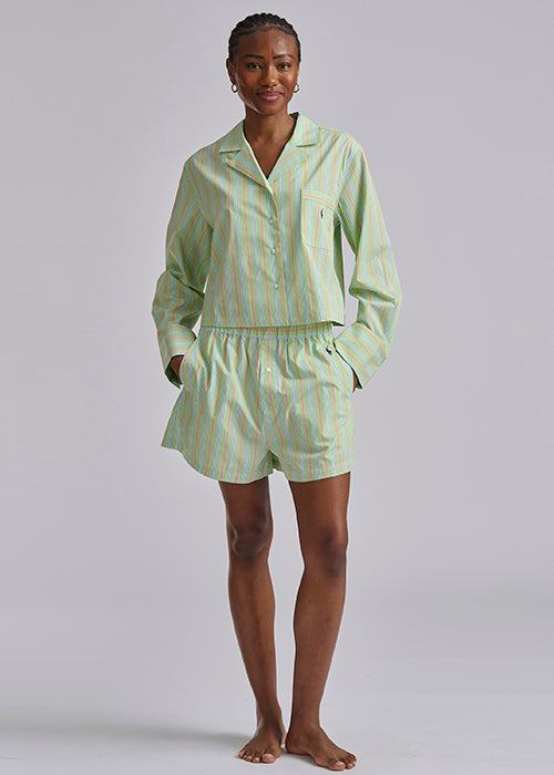 RALPH LAUREN - STPS CROP/BOXER PJ SET 4P8010R3