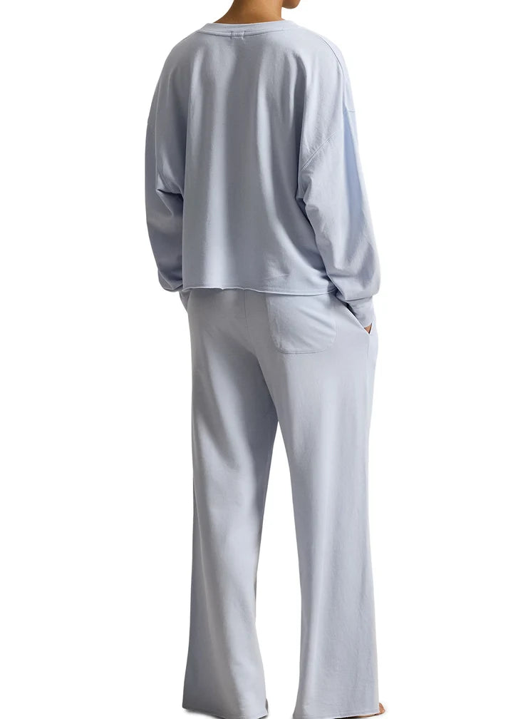 RALPH LAUREN - CLUB TERRY CREW/WIDE LEG SET