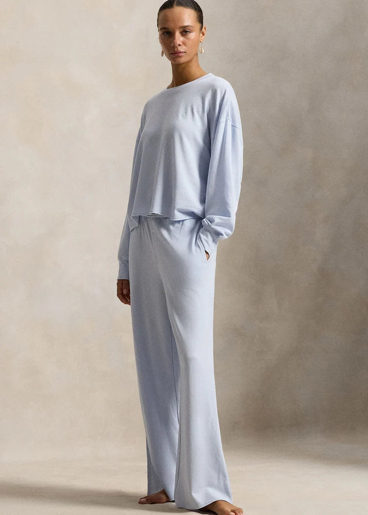RALPH LAUREN - CLUB TERRY CREW/WIDE LEG SET