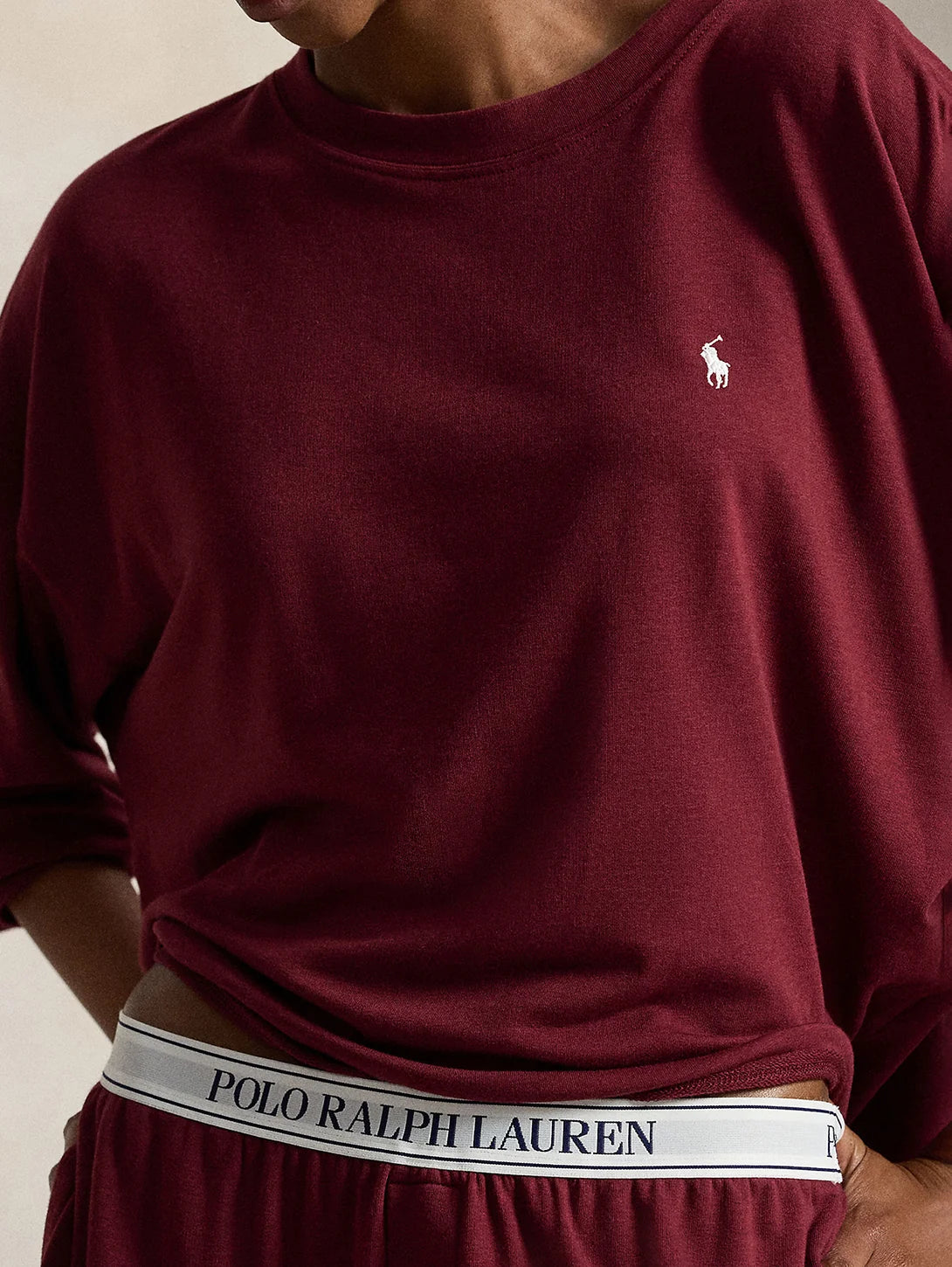 RALPH LAUREN - CLUB TERRY CREW & WIDE LEG PANT SET