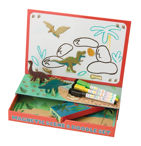 FLOSS & ROCK - DINO MAGNETIC SCENE & DOODLE