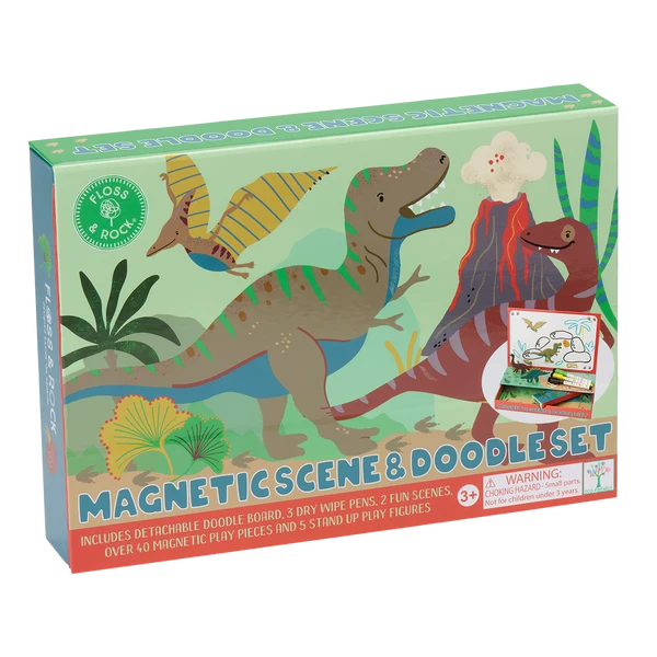 FLOSS & ROCK - DINO MAGNETIC SCENE & DOODLE