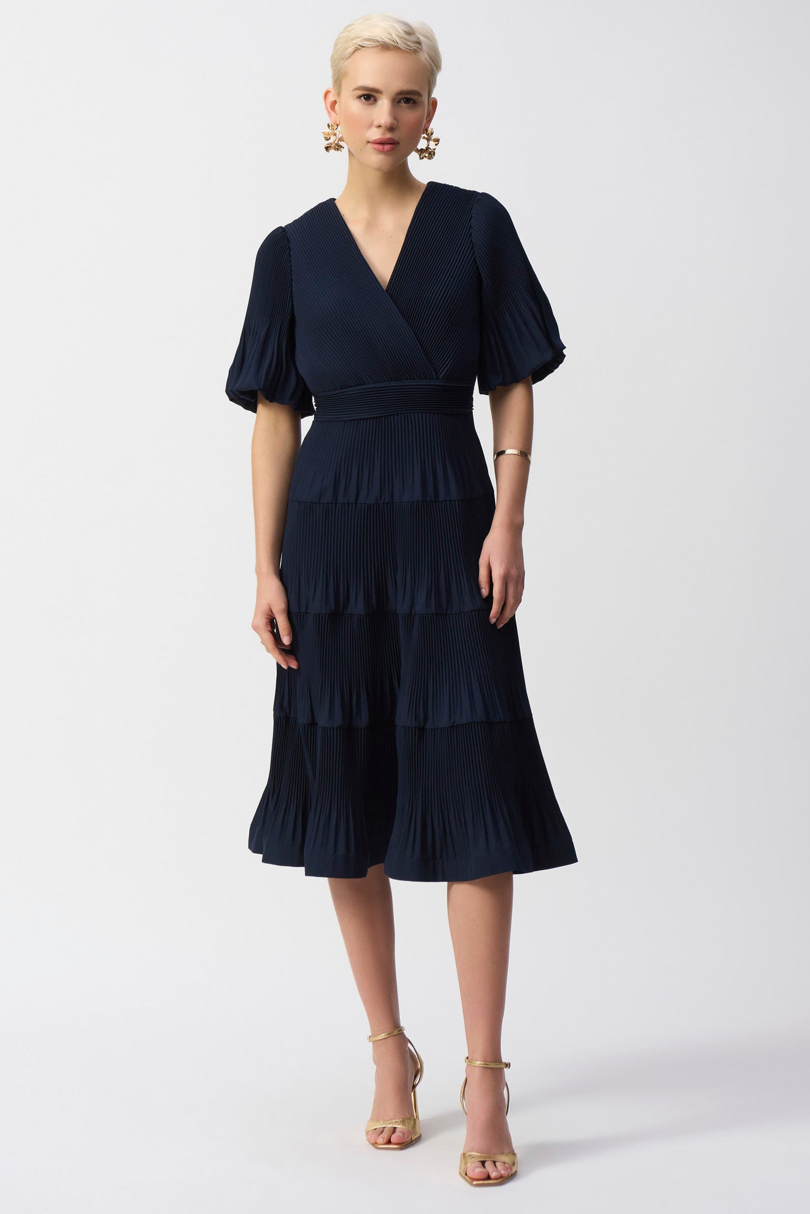 JOSEPH RIBKOFF- WOMEN'S A-LINE MIDI DRESS
