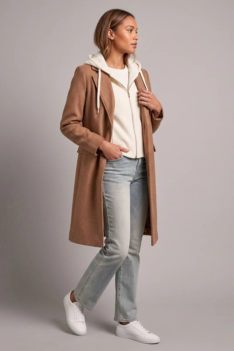 TRIBAL - CAR COAT W REMOVABLE HOOD FOOLER