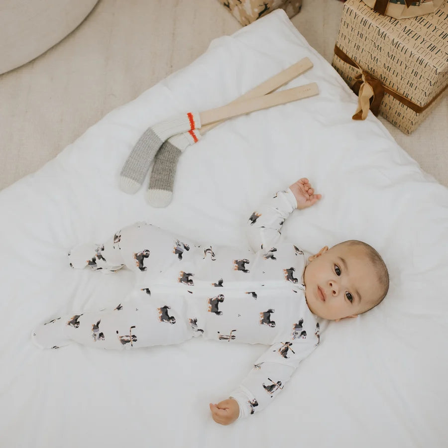 FIRSTS BY PETIT LEM - FOOTED SLEEPER KNIT