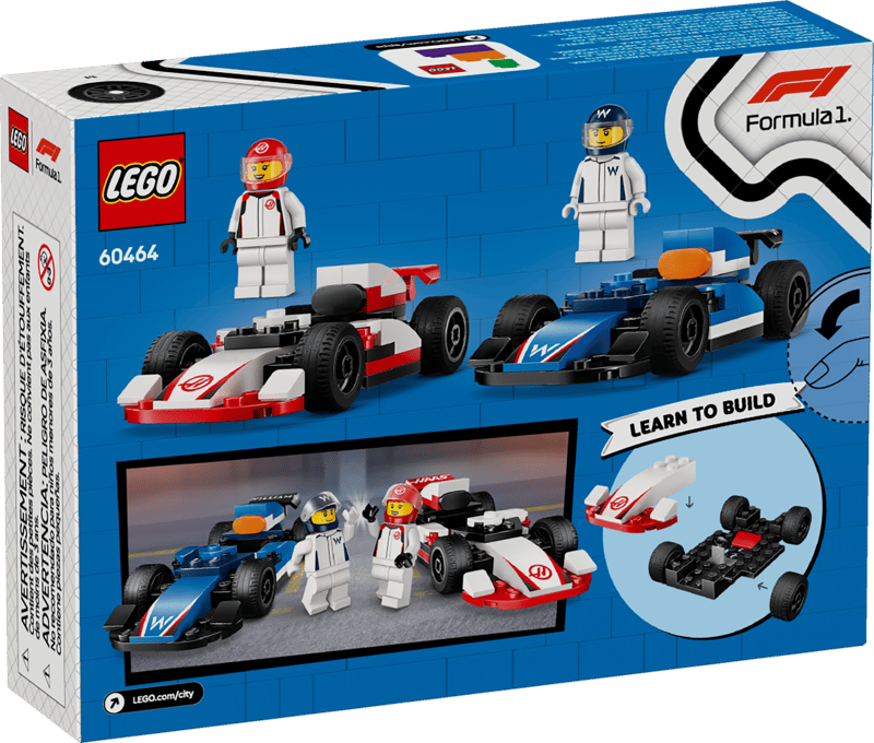 LEGO - 60464 - CITY - F1 WILLIAMS RACING & HAAS F1 RACE CARS - 92PCS