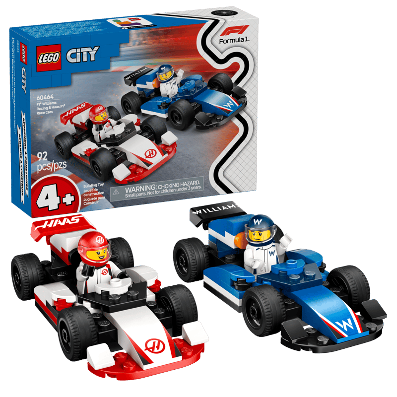 LEGO - CITY F1 WILLIAMS RACING & HAAS F1 RACE CARS 92PCS