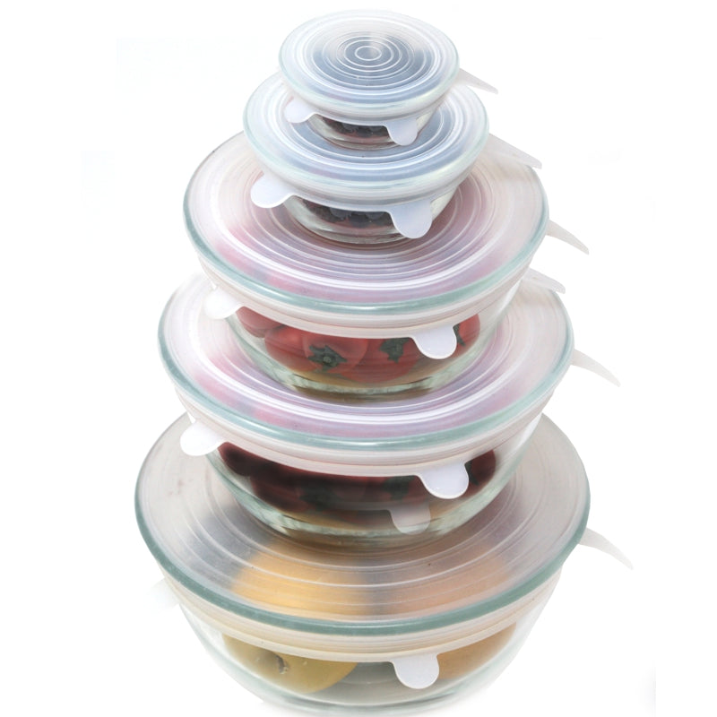 DANESCO - SILICONE STRETCH LIDS 5PK ASST