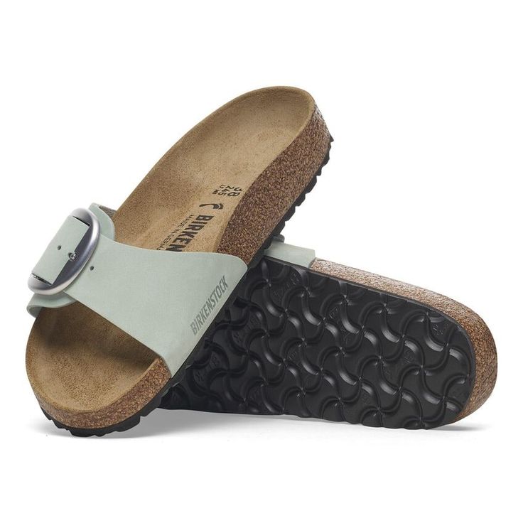 BIRKENSTOCK- MADRID BIG BUCKLE LEATHER NUBUCK SANDAL