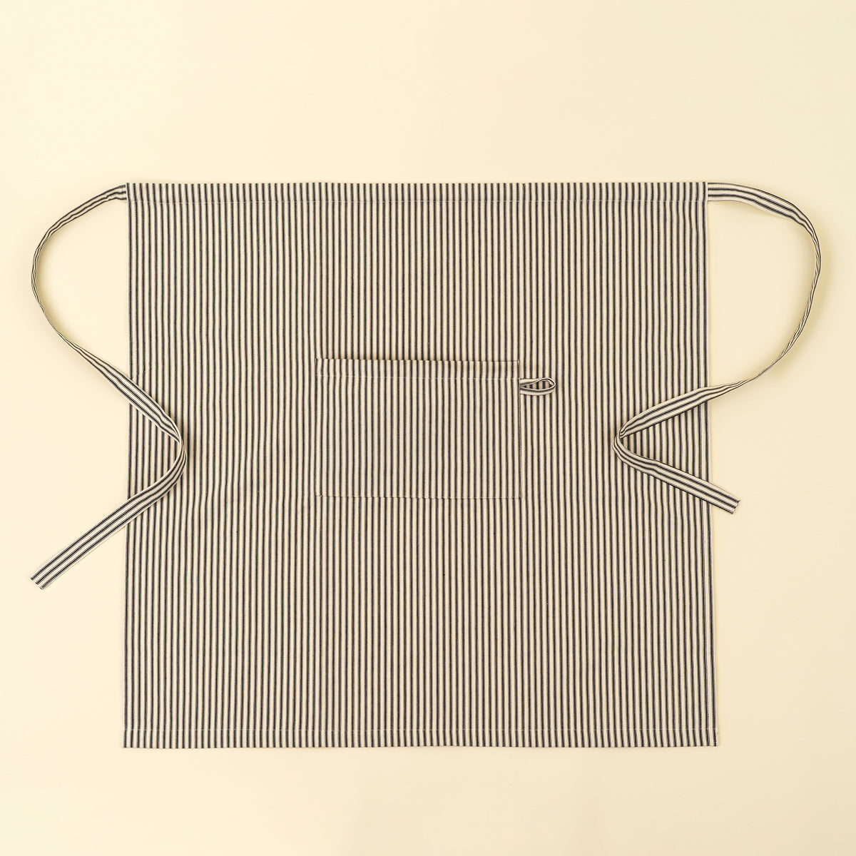 INDABA - BLACK TICKING BUTCHER'S APRON