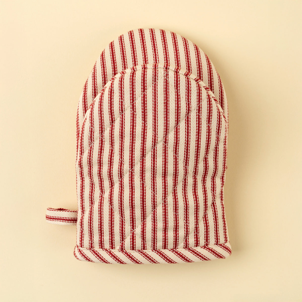 INDABA - RED TICKING OVEN MITT