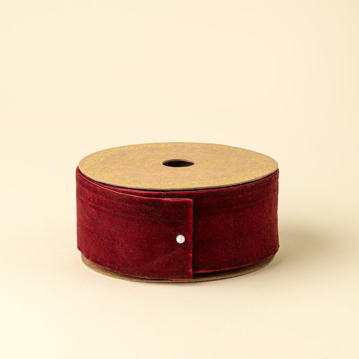 INDABA - 2" VELVET RIBBON ON SPOOL 10M CRIMSON RED