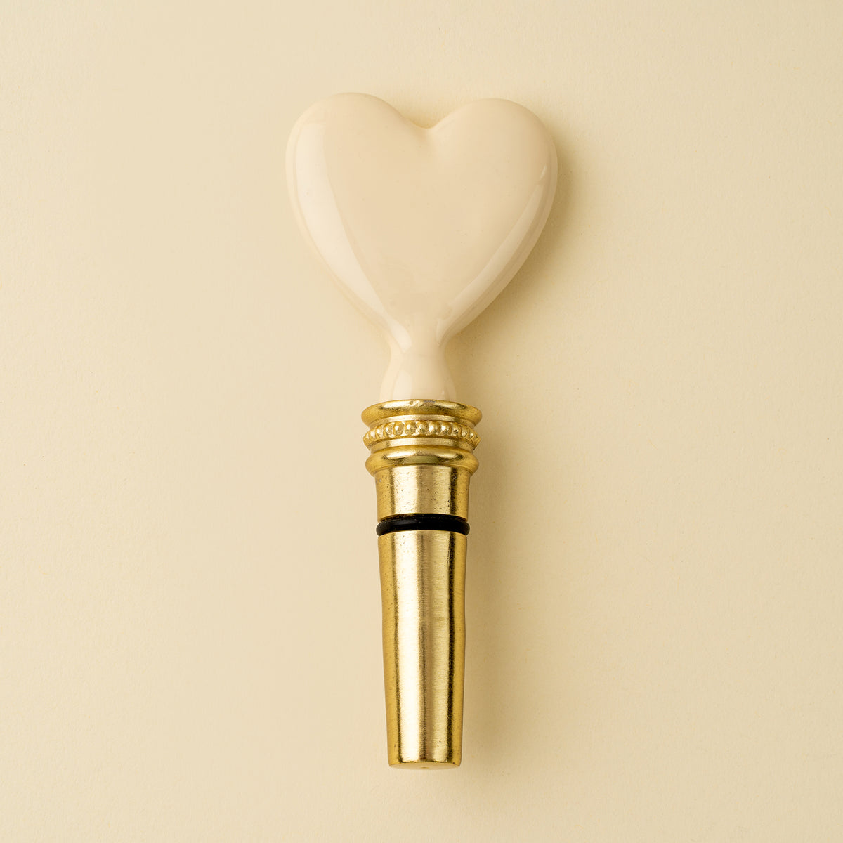 INDABA - ENAMELLED HEART BOTTLE STOPPER
