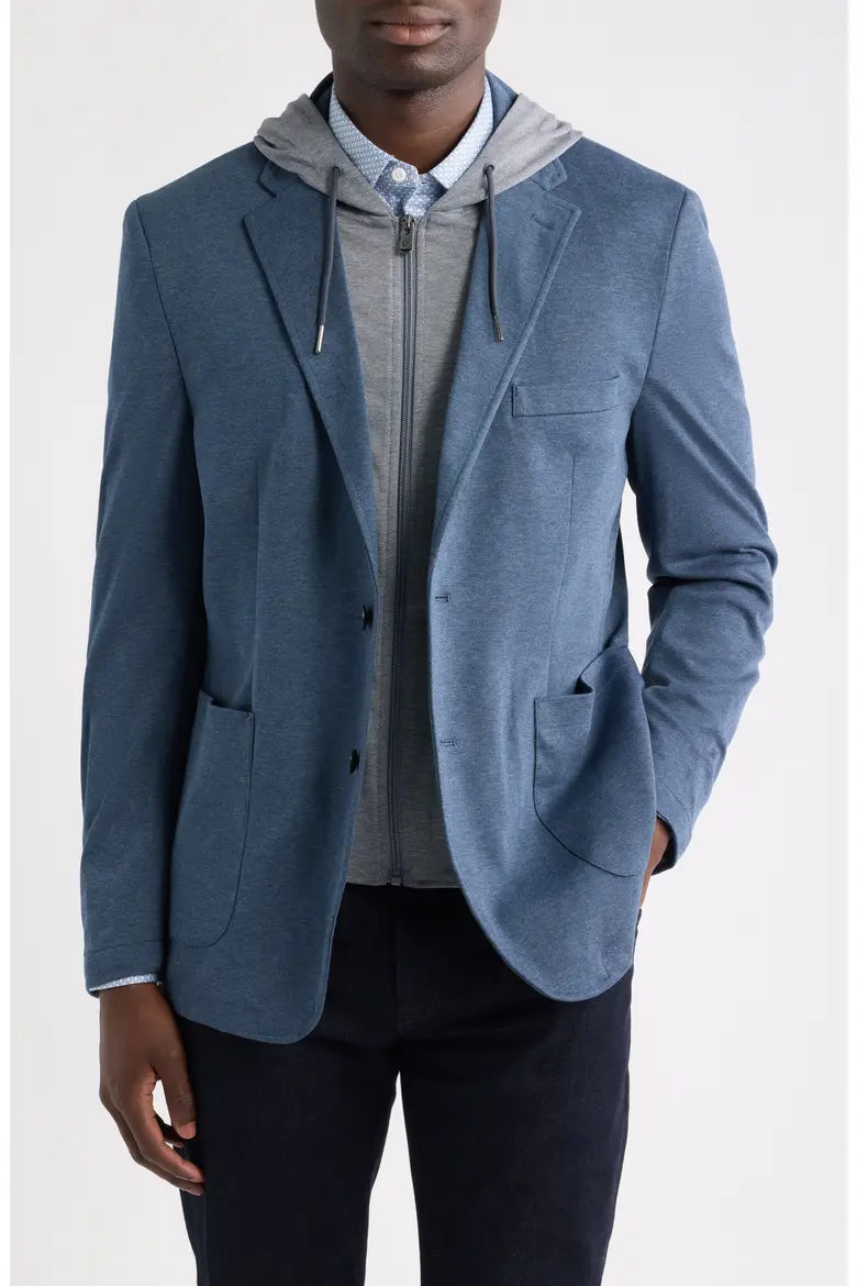 JOHNSTON & MURPHY - XC FLEX PINNACLE HOODED KNIT BLAZER