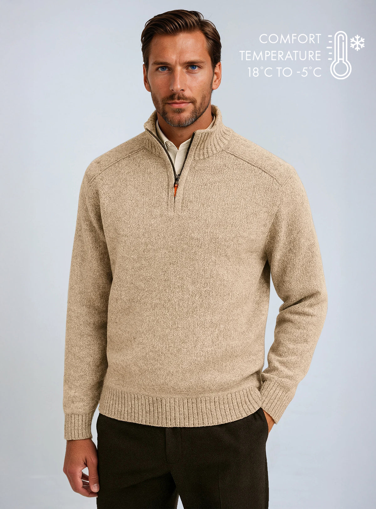 POINT ZERO - MEN'S 7768674 MOCK ZIP