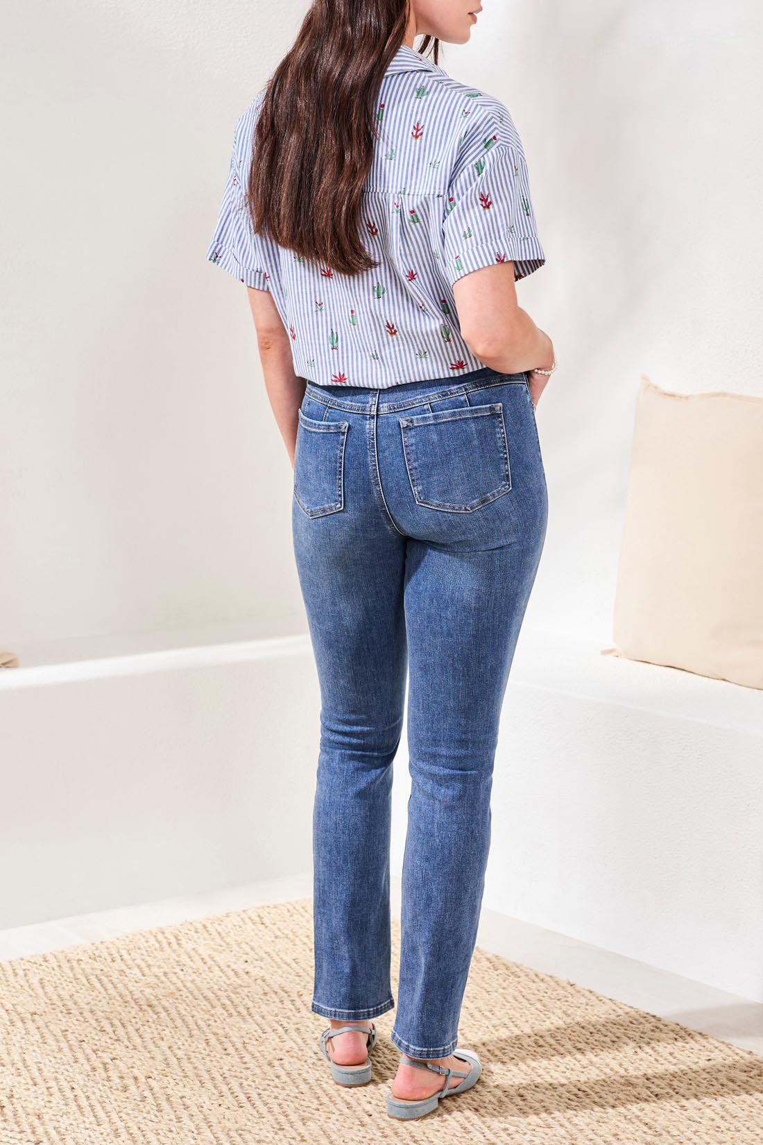 Tribal - Sophia Mid Rise, Straight Leg Jeans #7572O