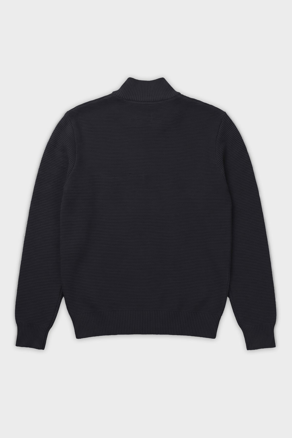 POINT ZERO - OTTOMAN KNIT FULL MOCK ZIP SWEATER