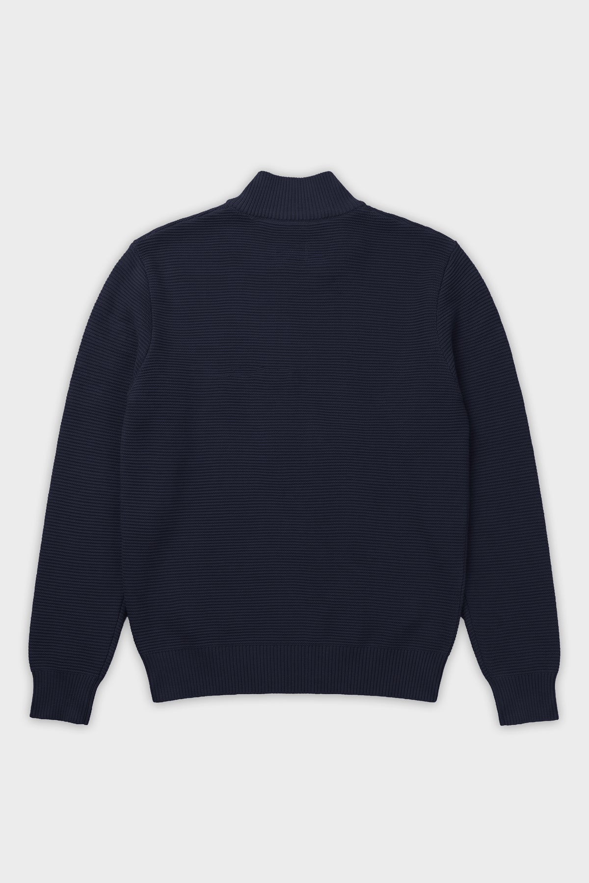 POINT ZERO - OTTOMAN KNIT FULL MOCK ZIP SWEATER