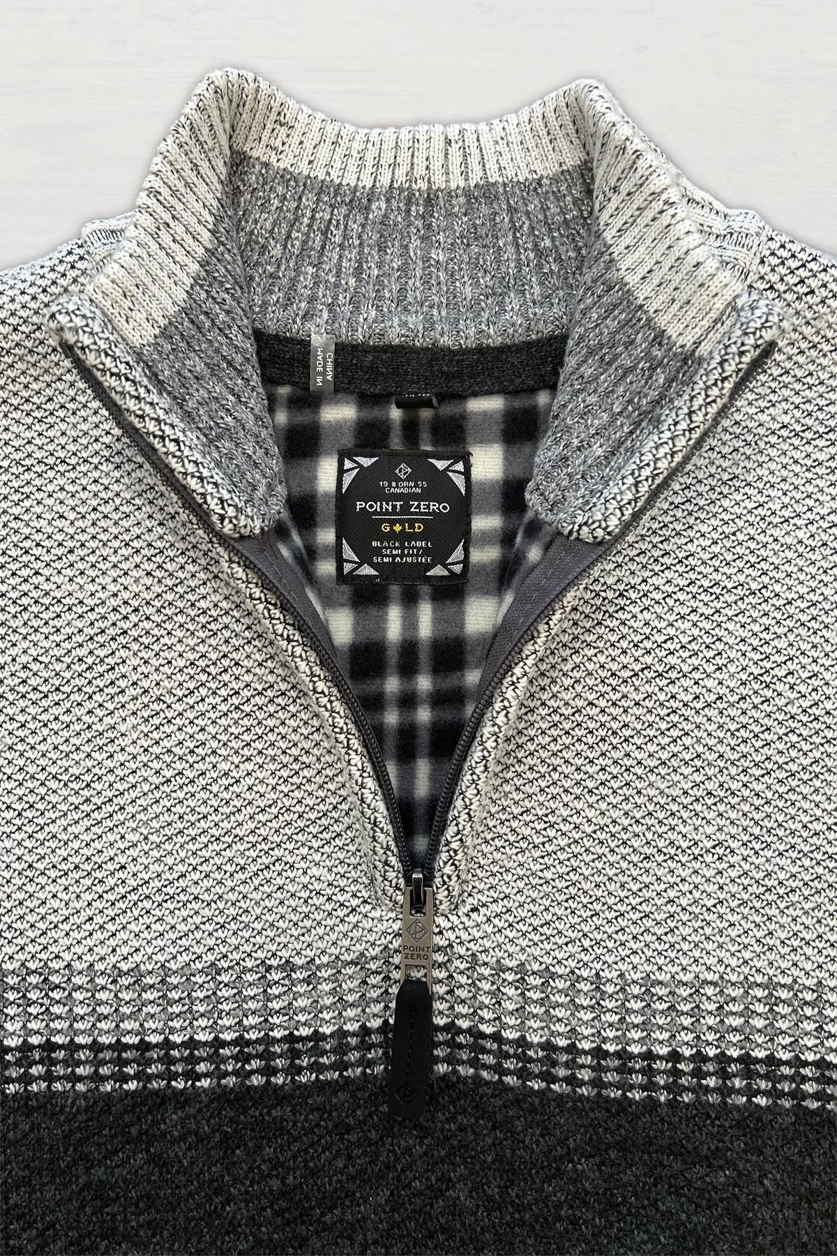 POINT ZERO - MEN'S 7768615 MOCK ZIP