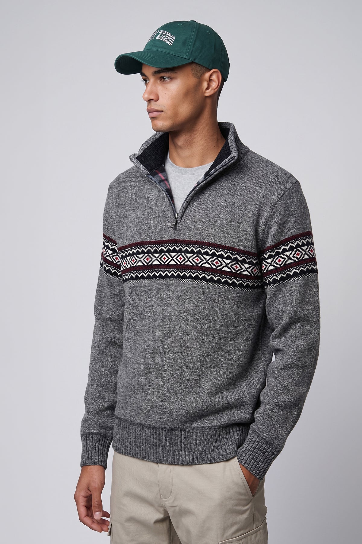 POINT ZERO - MEN'S 7768671 MOCK ZIP