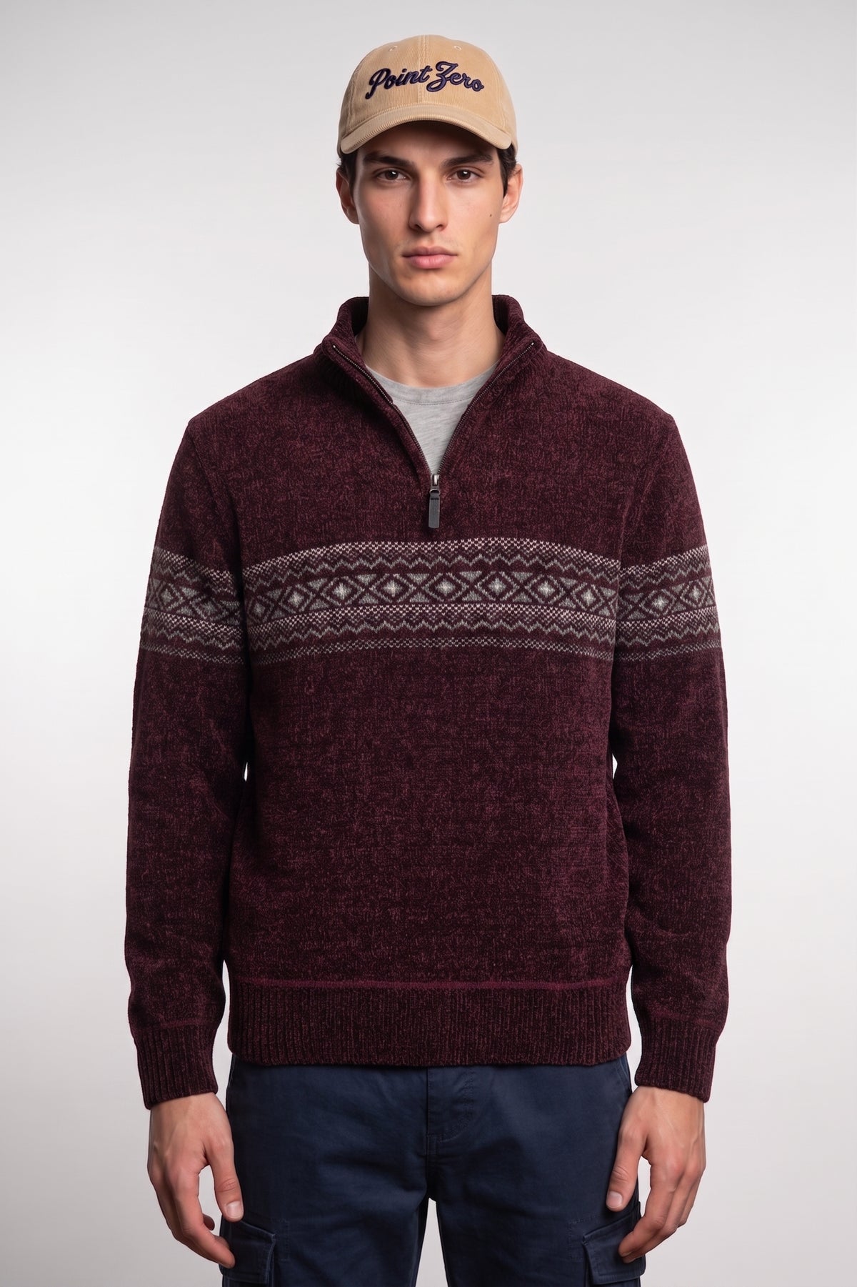 POINT ZERO - MEN'S 7768671 MOCK ZIP