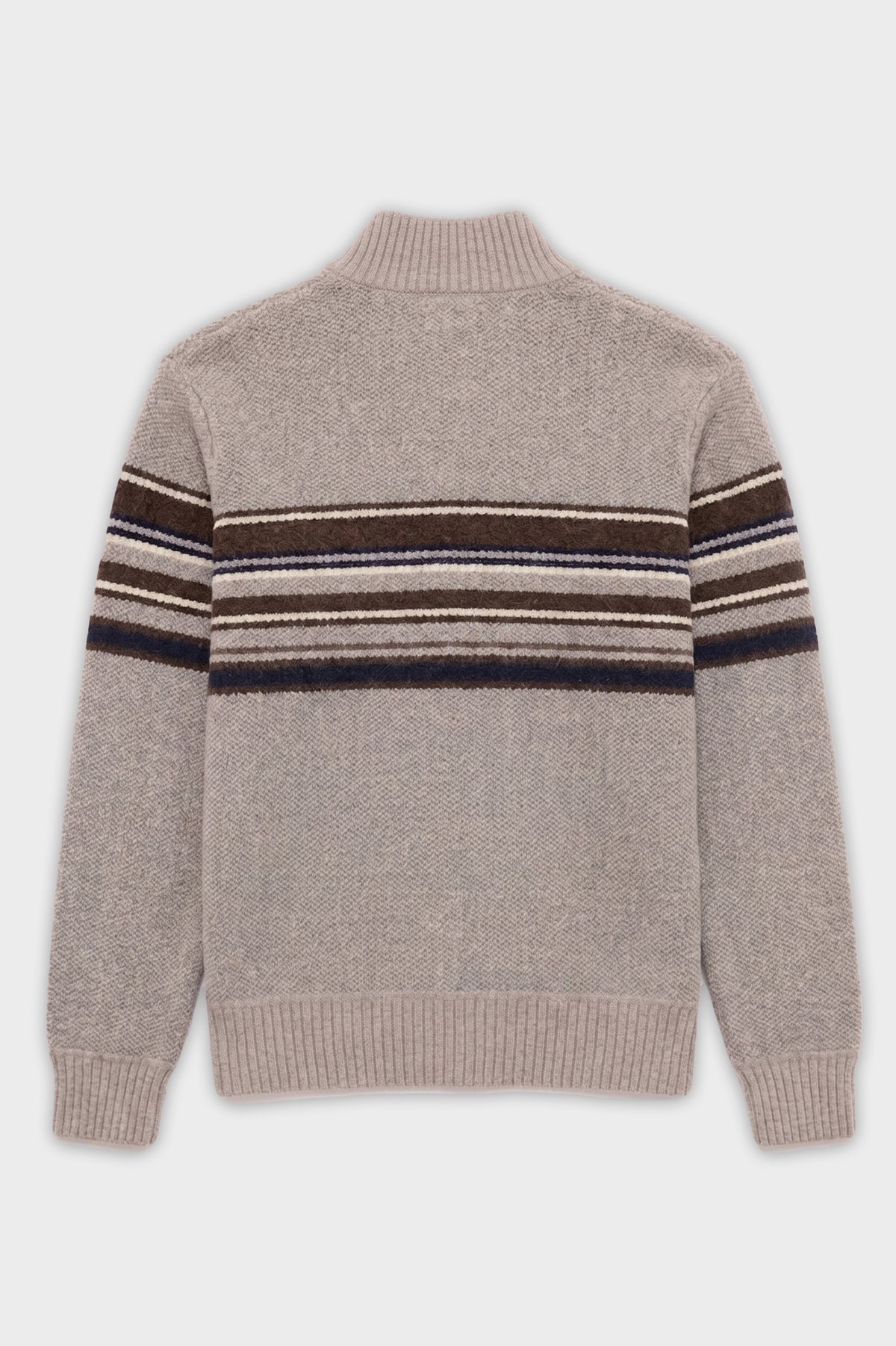 POINT ZERO - BONDED CHENILLE MOCK ZIP SWEATER