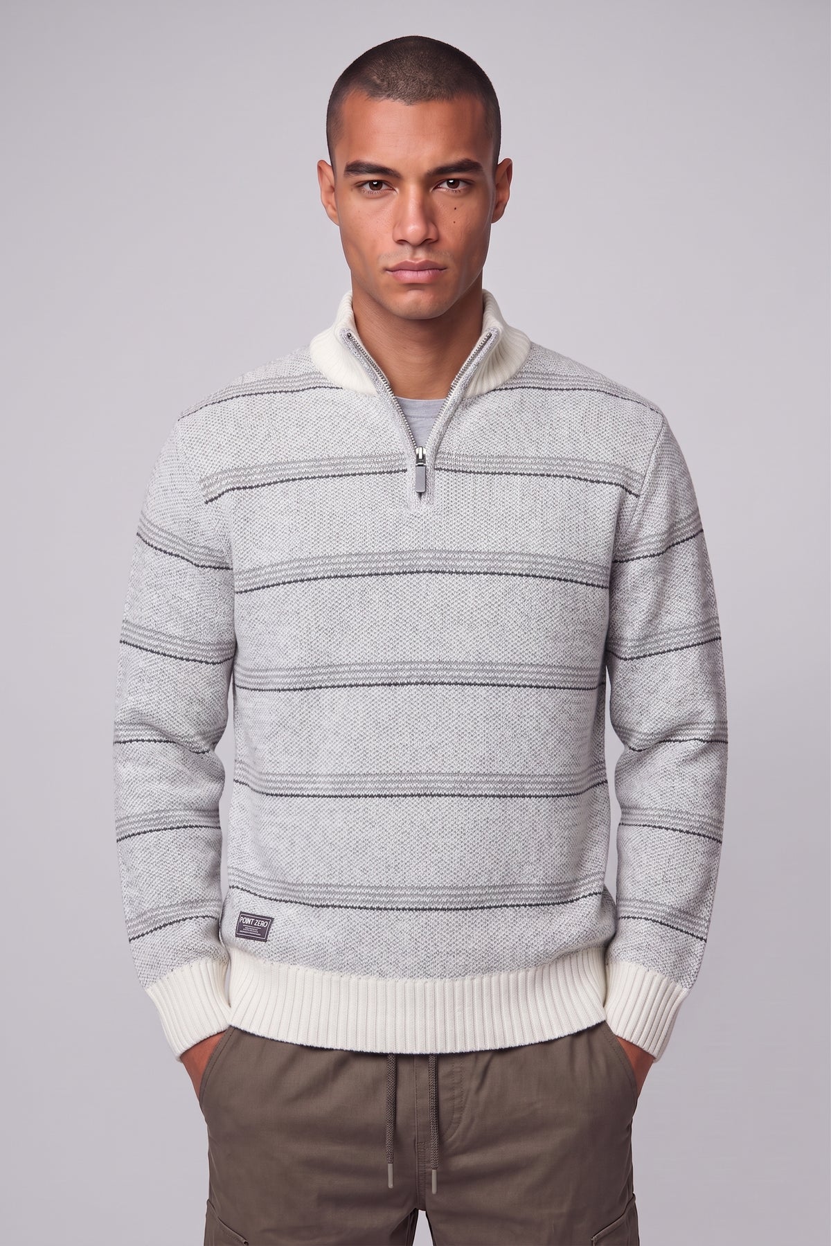 POINT ZERO - MEN'S 7768707 MOCK ZIP
