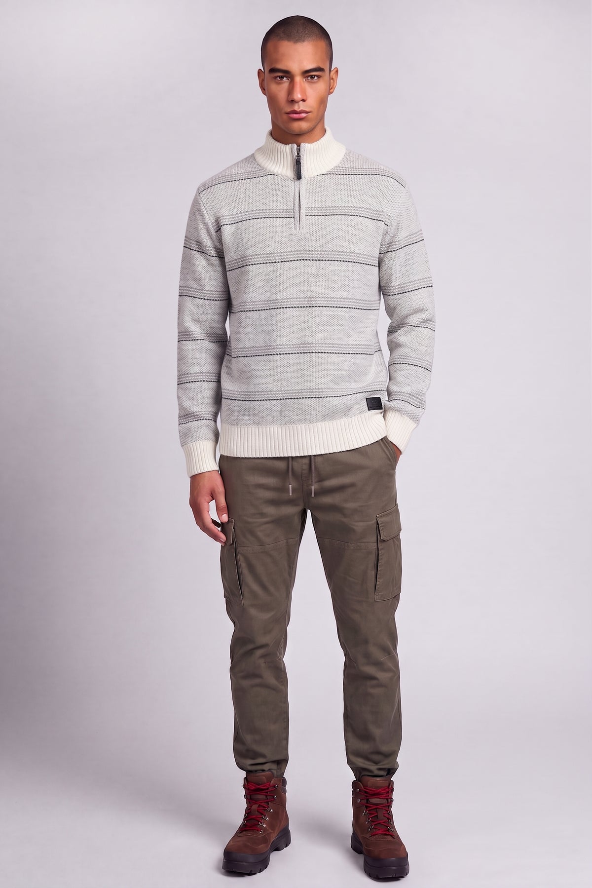 POINT ZERO - MEN'S 7768707 MOCK ZIP