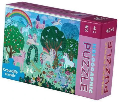 CROCODILE CREEK - 50 PC HOLOPUZZLE/SPARKLING UNICORN