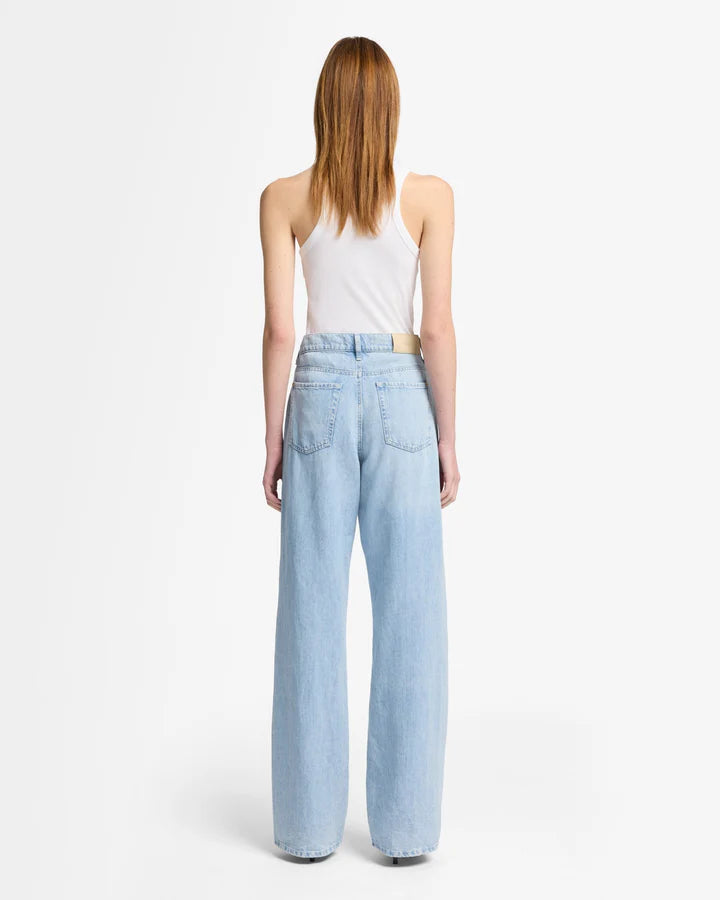 7 FOR ALL MANKIND- WOMEN'S INDIGO LINEN TESS TROUSER