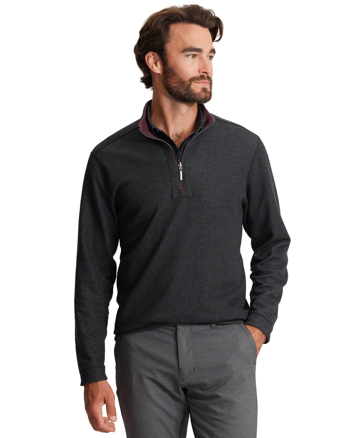 TOMMY BAHAMA - MEN'S FLIP VIEW HALF ZIP SWEATER
