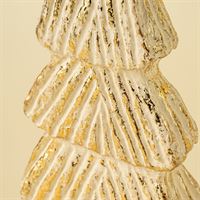 INDABA - CARVED PAPER MACHE TREE S, WHITE