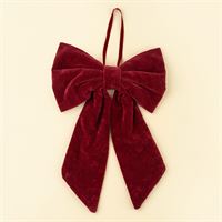 INDABA - VELVET BOW HANGING L, CRIMSON RED