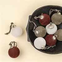 INDABA - 3 VELVET HOLIDAY BAUBLES S/9