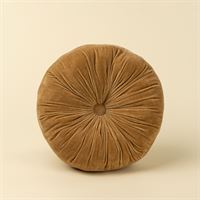 INDABA - VELVET TUFT ROUND CUSHION, GOLD