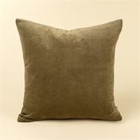INDABA - 20X20 VERA LUXE VELVET PILLOW, OLIVE