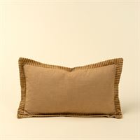INDABA - 21X12 CORDED VELVET EDGE PILLOW, GOLD