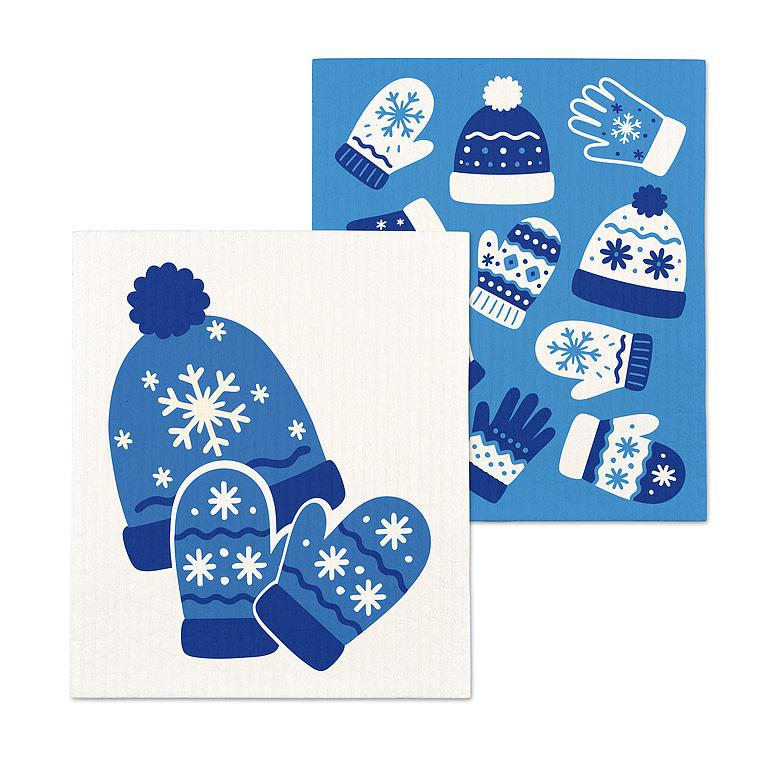 ABBOTT - S/2 MITTS & HATS DISHCLOTHS-6.5X8"L