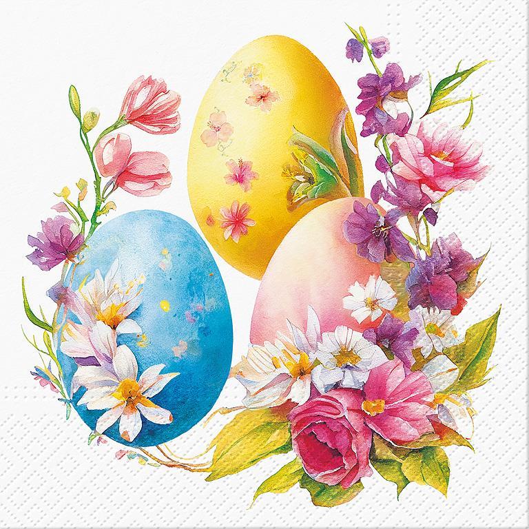 ABBOTT - LG EGG BOUQUET NAPKINS 20PK