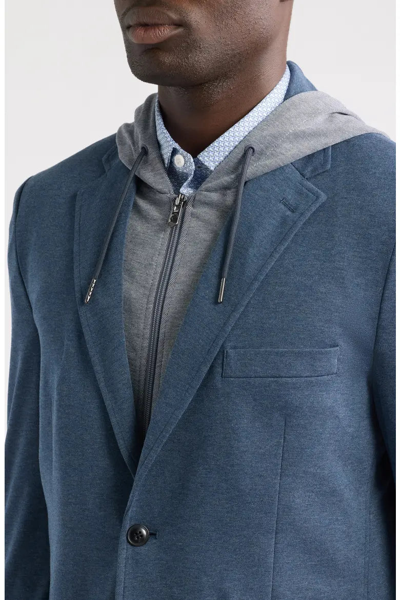 JOHNSTON & MURPHY - XC FLEX PINNACLE HOODED KNIT BLAZER