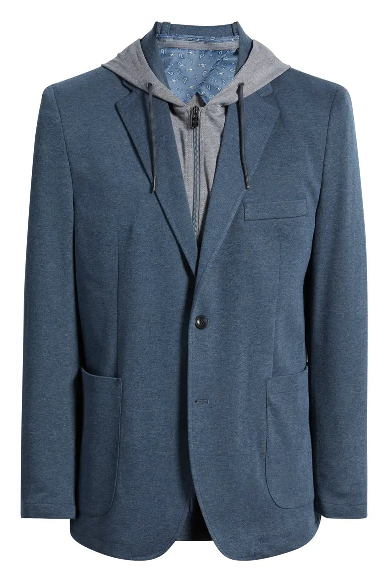 JOHNSTON & MURPHY - XC FLEX PINNACLE HOODED KNIT BLAZER