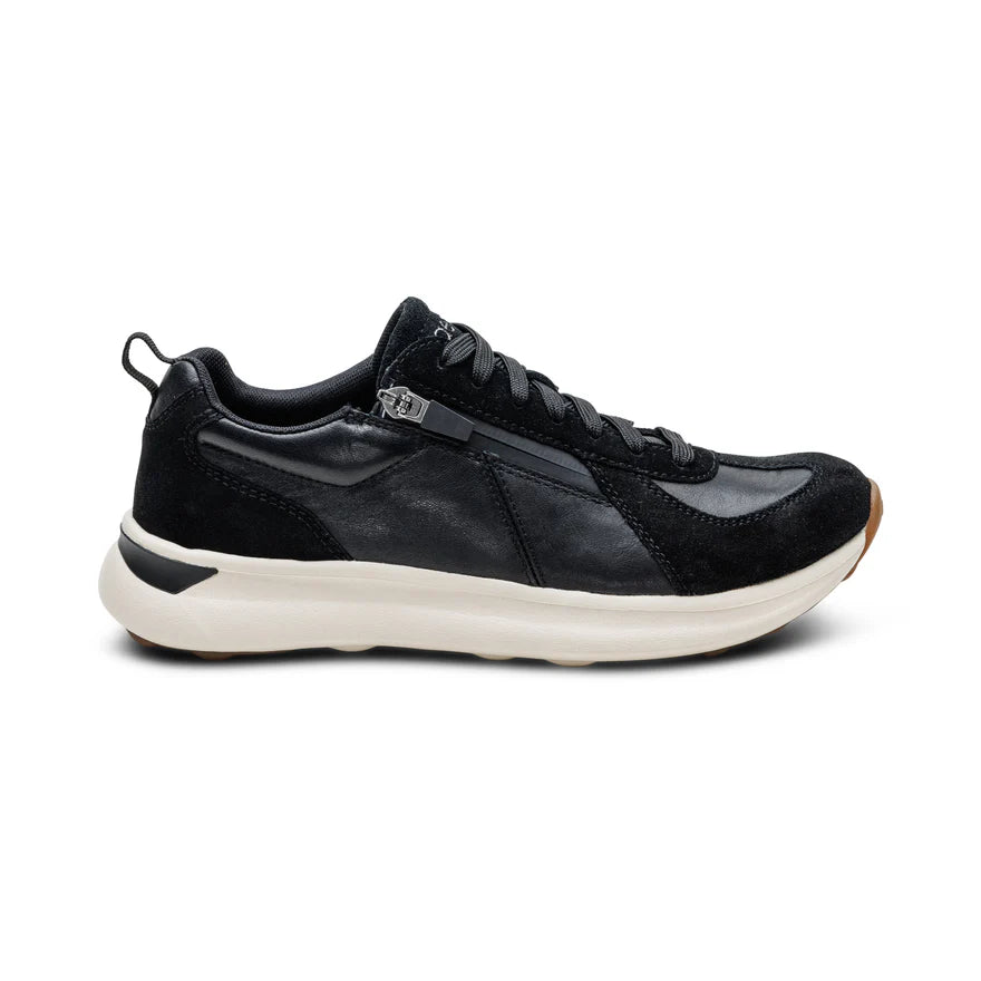 AETREX- WOMEN'S ELISE BLACK ARCH SUPPORT SNEAKER