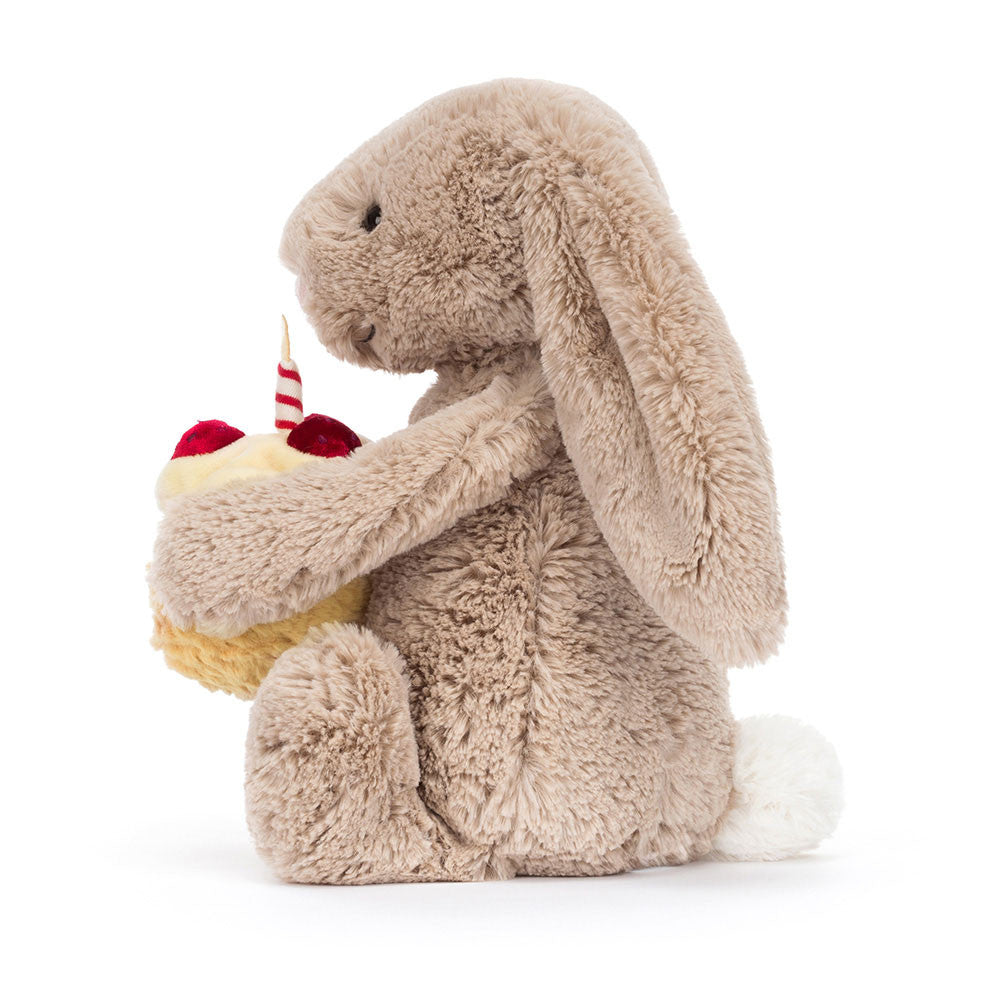 JELLYCAT - PLUSH TOY BASHFUL BEIGE BUNNY 'BIRTHDAY'