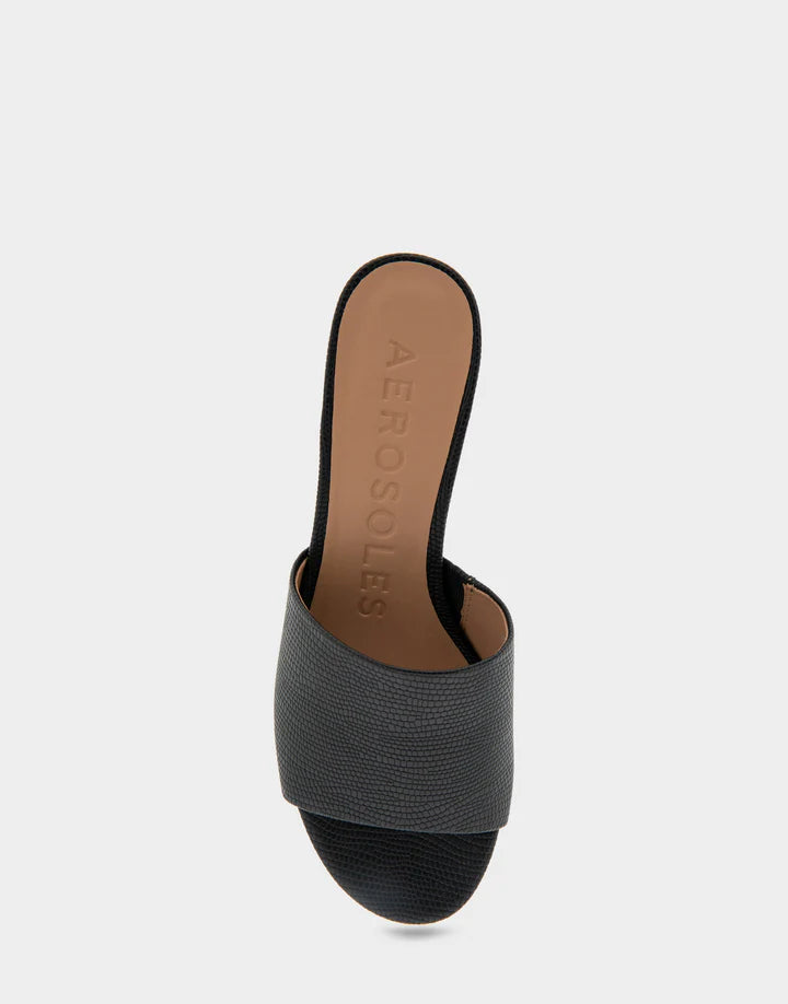 AEROSOLE- WOMEN'S COMO HEELED SLIDE SANDAL