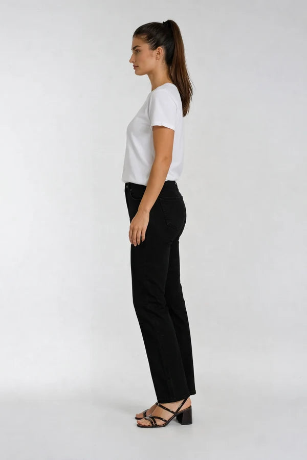 CARRELI - PREMIUM BLACK DENIM STRAIGHT PANT