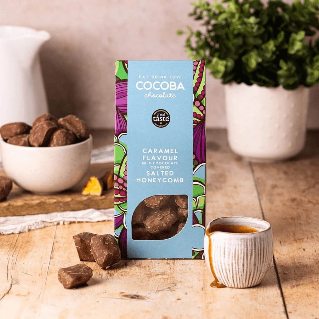 COCOBA - SALTED CARAMEL MILK CHOCO COVERED HONEYCOMB