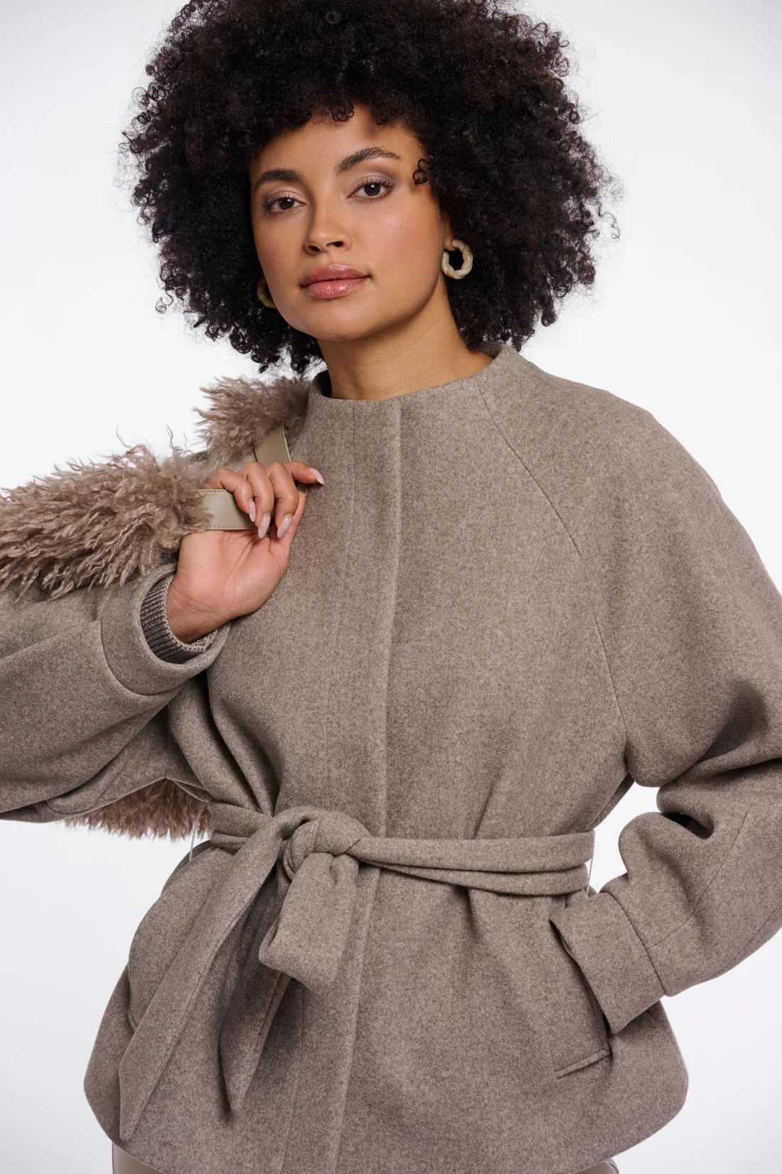 RINO & PELLE - SHORT COAT WITH COLLAR