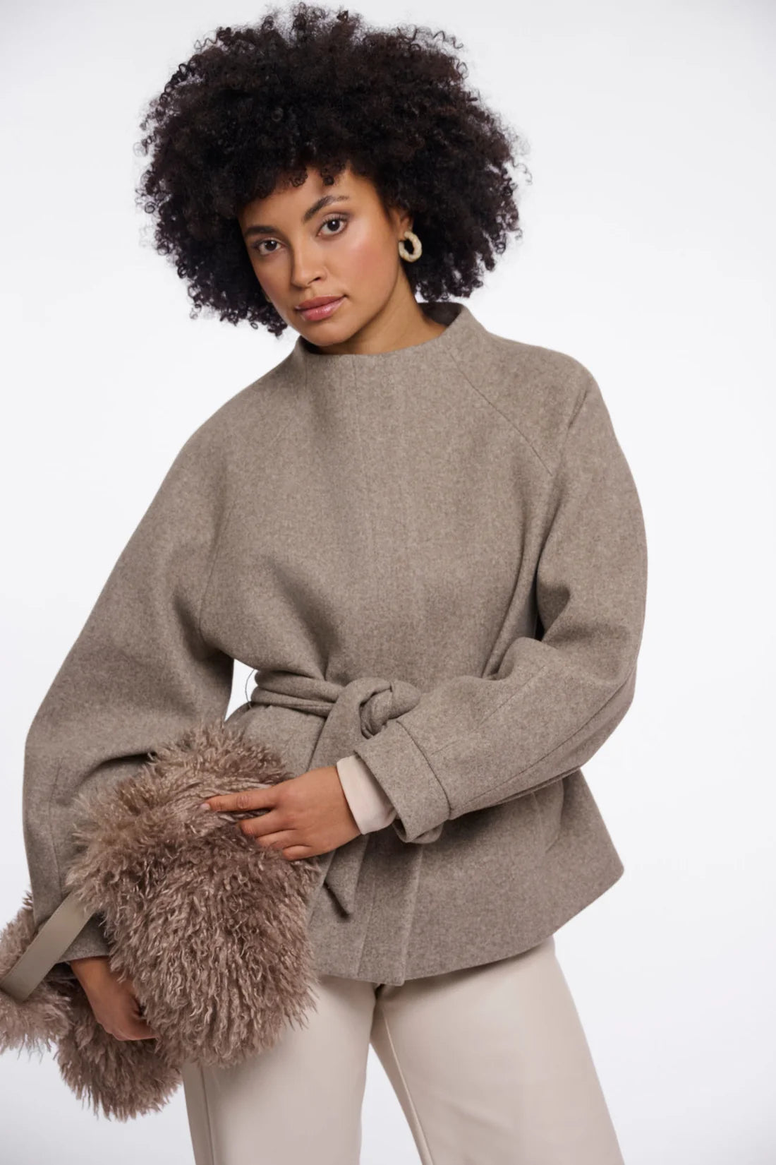 RINO & PELLE - SHORT COAT WITH COLLAR