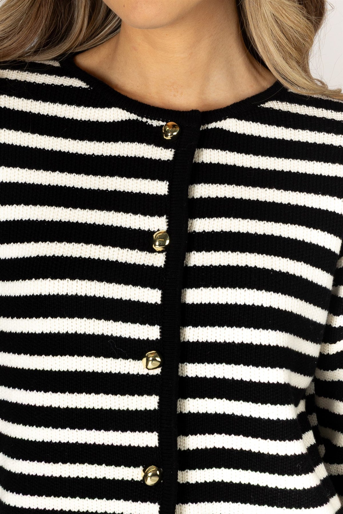 LYLA & LUXE - DEVON COTTON STRIPE CARDI
