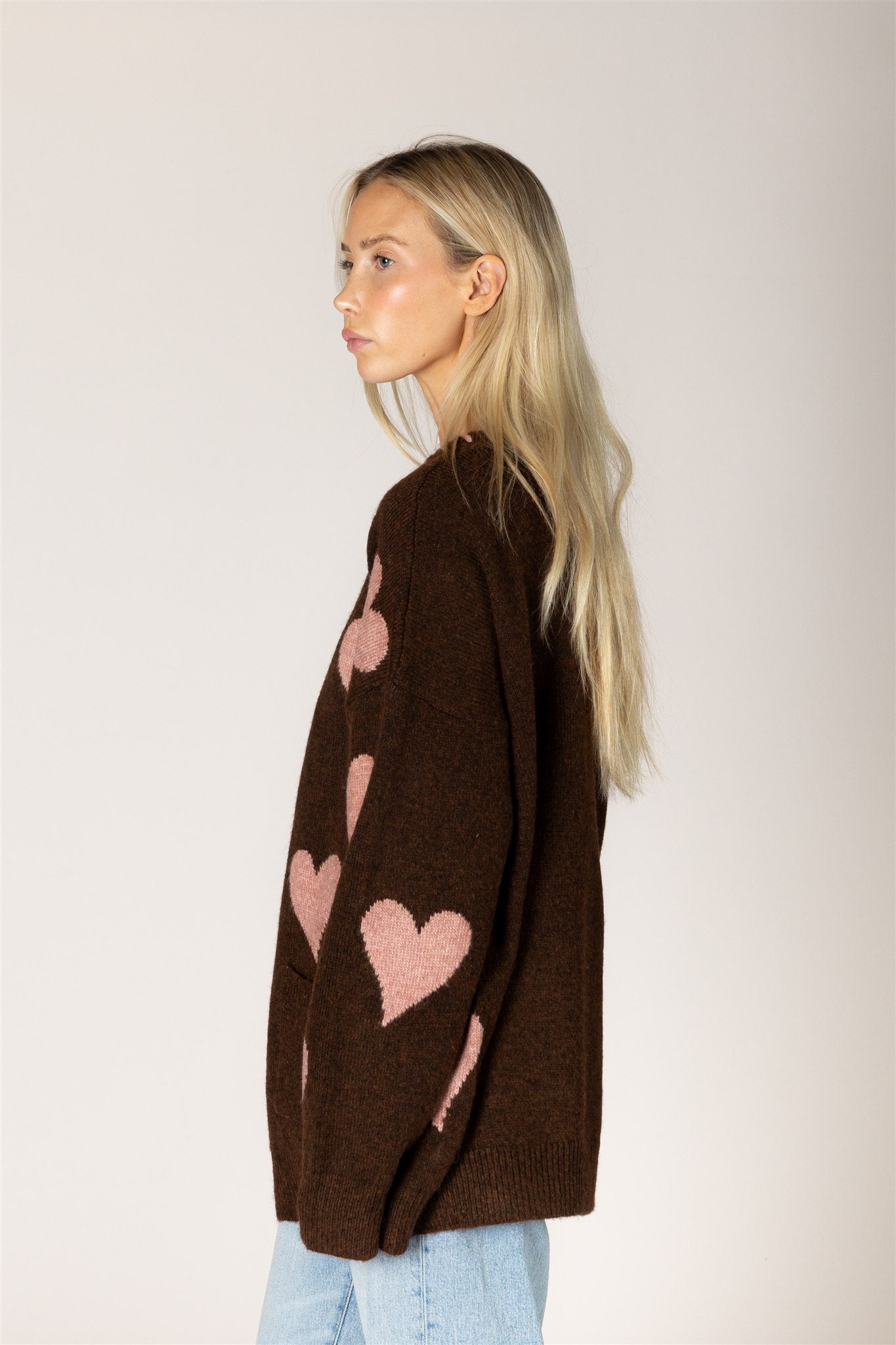 LYLA & LUXE - ELSKAHEART HEART OPEN CARDI